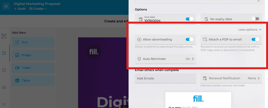 disable automated emails
